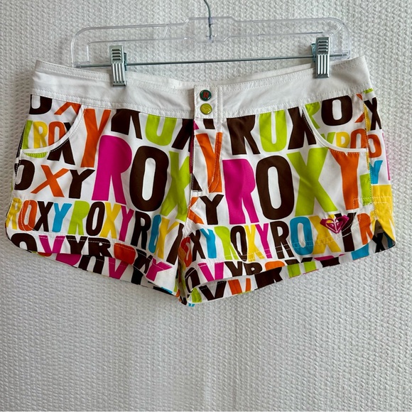 Roxy Women’s Pink/Yellow Multicolor Board Shorts Size: 9 - Picture 1 of 4